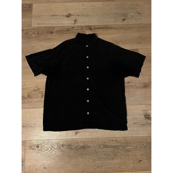 Tommy Bahama Mens Size XL Ivory Habano Cove Embroidered Silk Shirt Hawaiian - Picture 1 of 3